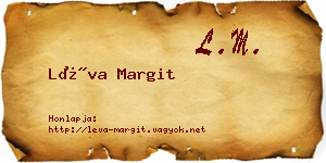 Léva Margit névjegykártya